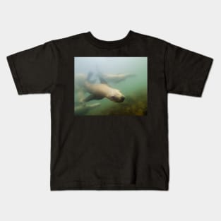 An Inquisitive Sea Lion Off the Shores of Vancouver Island Kids T-Shirt